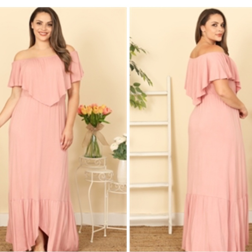 Light pink maxi dress